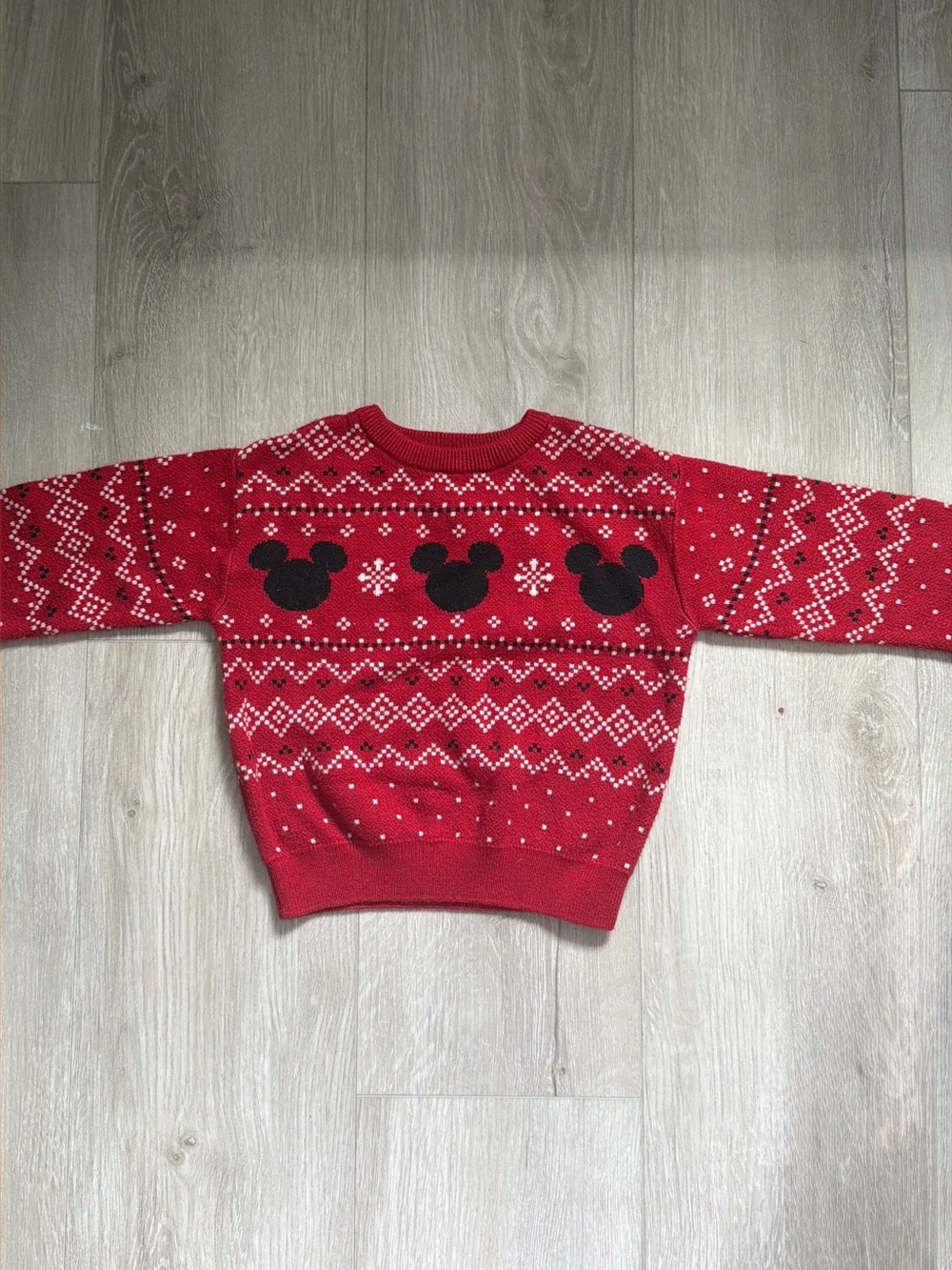 Little Sleepies Play Disney Vintage Mickey Relaxed Fair Isle Sweater